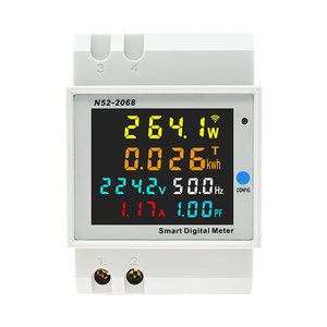 آميتر ومقياس ذكي بشاشة 6IN1 وشاشة واي فاي وحدة قياس جهد تيار متردد وجهد فاكتور الطاقة الكهربيّة الكاريويّ في كل واط الساعة - Product Image 2