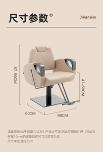 Sièges spéciaux pour le rasage et la coupe de cheveux - chaises pivotantes et relevables haut de gamme pour salons de beauté et coiffure - Product Image 4