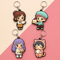 Gepersonaliseerde PVC sleutelhangers met gegraveerde metalen ring, bruiloft jubileum evenement feestfavoren cadeau logo viering