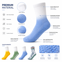 Chaussettes de Pilates antidérapantes Tie Dye avec logo personnalisé OEM pour la gym, le fitness et le yoga