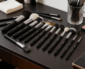 Ensemble de 20 pinceaux de maquillage professionnels OEM, poils de chèvre naturels, manche en bois, <span class=keywords><strong>pinceau</strong></span> estompeur, pour le visage et le blush, lavable, luxe OEM - Product Image 6