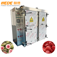 Déshydrateur alimentaire industriel entièrement automatique en acier inoxydable SUS304 HEDE HD-YS-2 pour fruits, légumes, poissons et viandes, avec chauffage à la vapeur