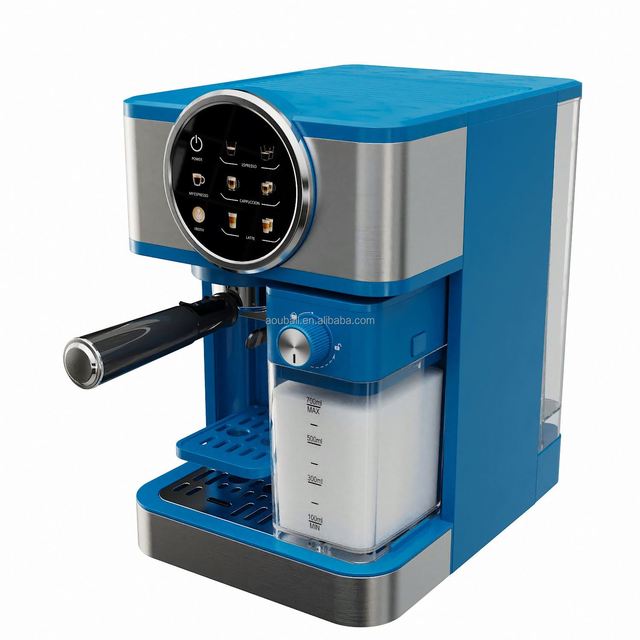 Electric Household 2L Removable Water Tank Automatic Coffee Machine with Brew System Stainless Steel Touch Screen Milk Box