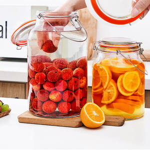 <span class=keywords><strong>Barattoli</strong></span> di Vetro Ermetici con <span class=keywords><strong>Chiusura</strong></span> Sigillata Bottiglia di Vino in Vetro Trasparente Grande Capacità 1500ml 2000ml 2500ml - Product Image 3