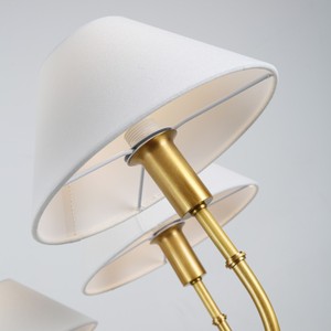 Brass and fabric shade decorative pendant <b>light</b>—suitable for studies, living rooms, villas, bedrooms, and <b>dining</b> rooms. - Product Image 6