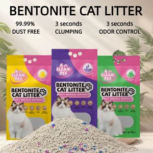 Litière pour chat en bentonite premium 5L 4kg, agglomération forte, vente directe usine, la plus vendue pour les animaleries - Product Image 1