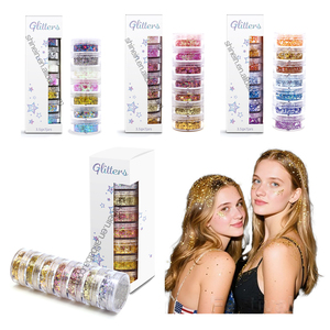 Venta al por mayor cosmética <span class=keywords><strong>cara</strong></span> cuerpo pelo brillo pila a granel mezclado holográfico oro grueso brillo <span class=keywords><strong>para</strong></span> Decoración - Product Image 1