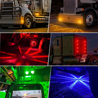 Feux de sous-éclairage extérieurs pour remorque, feux de type pastèque en verre, feux stroboscopiques LED 10-30V pour semi-remorque