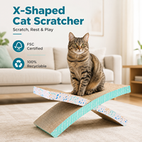 Hamac pour chaton en carton ondulé en forme de X, lit de repos, mobilier d'intérieur pour animaux de compagnie, griffoir pour chat