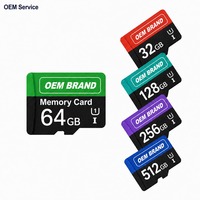Carte mémoire TF personnalisée avec logo, 64 Go, carte SD intelligente, vente en gros OEM, stockage haute vitesse, fourniture d'usine, qualité constante pour les commandes en gros