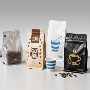 Bolsa de Café con Fondo Plano Impresa Personalizada, Bolsa de Aluminio con Cierre Hermético para Granos Tostados, con Válvula de Desgasificación Unidireccional - Product Image 2