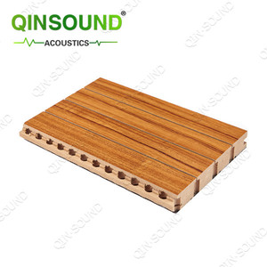 Bảng Giảm Tiếng Ồn <span class=keywords><strong>MDF</strong></span> Bảng Âm Thanh Hấp Thụ Bằng Gỗ Có Rãnh - Product Image 1