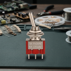 Interrupteur à bascule de haute qualité 102, petit bouton de 6 mm, 3 broches, 2 options de changement de position, en cuivre, 15A 250VAC, pour appareils électroménagers, modèle Dirui-2025 - Product Image 2