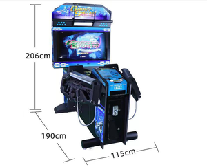 מפעל הסיטונאי 42 אינץ 'כפול ירי משחק ירי מקלע המופעלים באמצעות סימולטור ארקייד אקדח מופעל מטבע ירי וידאו ארקייד - Product Image 2