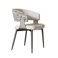 Chaises de restaurant HUALIN de style moderne en cuir PU et métal avec dossiers confortables