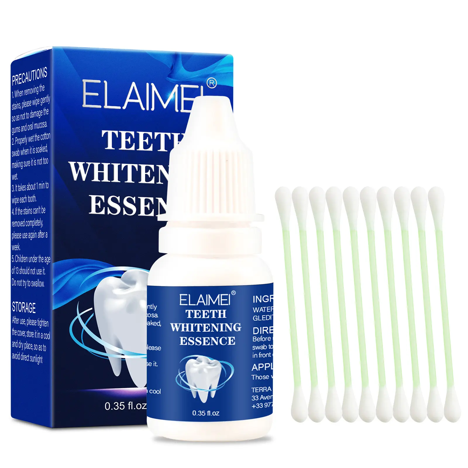 ELAIMEI Teeth Whitening Serum Clean Oral Hygiene Whiten Teeth Remove Plaque Stains Fresh Breath Oral Hygiene Whitening Products