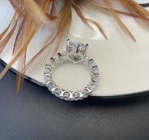 Cincin bentuk hati zirkon perak untuk wanita, perhiasan modis, cincin zirkon perak, sampel janji, cincin Lab pertunangan berlian, cincin berbentuk hati untuk wanita - Product Image 4