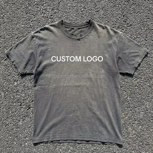 T-shirt gris délavé effet vintage, coupe ajustée, t-shirt en coton personnalisé vieilli, t-shirt ample, t-shirt en coton surdimensionné pour hommes - Product Image 1