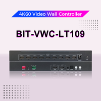 Controlador de Video Wall 4K60, 9 Canales, Salida 2K60, Compatible con Modos de Empalme 3X3, 2X2, 1X9, 2X4, Certificación CE FCC