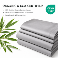 Draps rafraîchissants en bambou respirant 300TC, draps de lit en rayonne de bambou, draps absorbants, vente en gros OEM pour les revendeurs