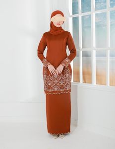 SIPO – vêtements islamiques malaisiens tendance, haut de gamme, perles brodées, vert émeraude, manches longues - Product Image 3