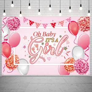 Baby Party Hintergrund Dekoration Baby Dusche Banner Hintergrund geeignet für Baby Willkommen Party liefert für Jungen - Product Image 6