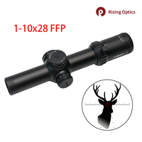 Lunette de tir Cuinfi 1-10x28 FFP Optics, en aluminium, étanche IP67, premier plan focal, LPVO, pour la chasse et la tactique, illumination rouge, 34 mm