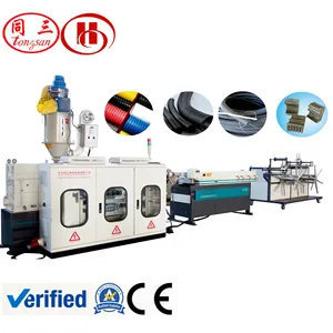 Plastic Extruder 9-50Mm Pp Pe Pvc Pa Nylon Plastic Enkele Muur Gegolfde Pijp Extrusie Machine Lijn Maken Van Elektrische Leiding