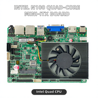 Motherboard Desktop Mini-ITX Industri Intel N100 SOC Prosesor Quad Core DDR4 Single Channel SATA VGA EDP Win10/Linux Embedded