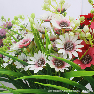 Bouquet de fleurs en soie, fleurs artificielles pour mariage, décoration de la maison, variétés de couleurs rouge, rose, blanc, violet, orange - Product Image 4