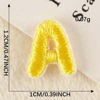 Patchs brodés colorés à lettres, thermocollants ou à coudre, appliques alphabétiques personnalisées A-Z pour vêtements, chapeaux, sacs, et loisirs créatifs DIY