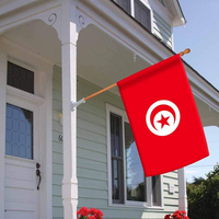 Expédition rapide 48 heures sur les produits ponctuels bannière de drapeau bon marché extérieur personnalisé 3x5ft polyester spot drapeau tunisien de la Tunisie