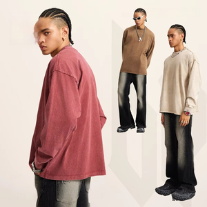 <span class=keywords><strong>Abbigliamento</strong></span> <span class=keywords><strong>uomo</strong></span> 2025 American Fashion Brand <span class=keywords><strong>Retro</strong></span> abiti lavati da <span class=keywords><strong>uomo</strong></span> in puro cotone 270G t-shirt a maniche lunghe da <span class=keywords><strong>uomo</strong></span> t-shirt da <span class=keywords><strong>uomo</strong></span> - Product Image 4