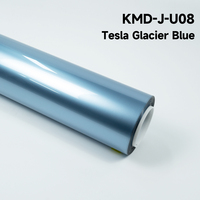 KING MARTIN Film de protection de peinture sans DMF, autocollants pour carrosserie automobile, adaptés aux voitures Tesla, bleu glacier, TPU, couleur PPF