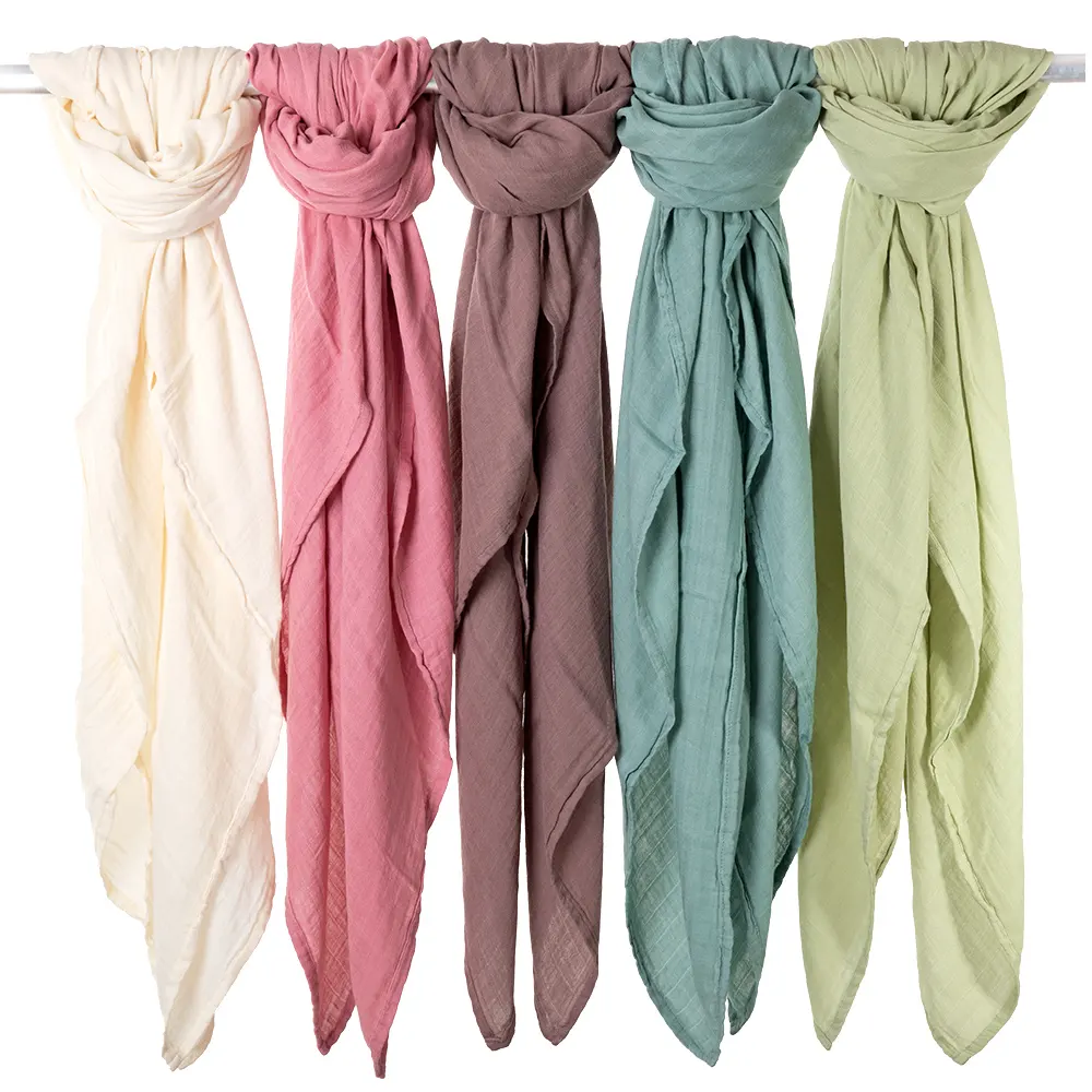 Modern Concise Customized Soft Muslin Newborn Swaddle Wrap Blanket Versatile blanket available in four seasons