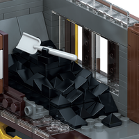 Vente en gros d'usine de voitures jouets en ABS, kits de construction de blocs DIY, modèles de trains mécaniques punk, cadeaux de Noël
