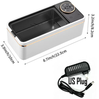 Pembersih Ultrasonik Layar Sentuh 50KHz dengan Layar LCD, 6 Mode, Tipe-C Portabel untuk Pembersihan Kacamata dan Perhiasan, OEM Kustom
