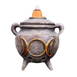 Figurine à reflux en forme <span class=keywords><strong>de</strong></span> Triple lune, symbole <span class=keywords><strong>de</strong></span> <span class=keywords><strong>la</strong></span> <span class=keywords><strong>déesse</strong></span>, wowicca, encensoir à reflux, encensoir, brûleur - Product Image 1