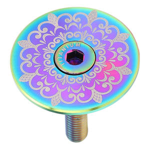 Tapa de dirección de aleación de 28.6mm para <span class=keywords><strong>horquilla</strong></span> delantera de bicicleta de montaña y carretera, con patrón de tótem, colorida - Product Image 6