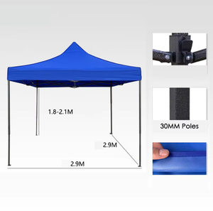 Tente Pop-Up Rétractable 3x3M, Couche Unique, Toile Oxford Durable, Auvent Imperméable pour Événements Sportifs et Extérieurs - Product Image 4
