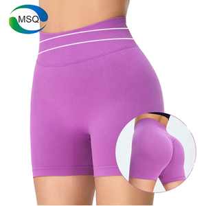 Pantalones de Yoga de Cintura Alta para Mujer, Talla XS, con Efecto Levanta Glúteos, Shorts Deportivos Sólidos, Material Spandex/Nylon, Estilo Europeo Americano - Product Image 1