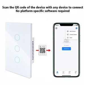 Matter Smart Wifi Wall Light <b>Switches</b> With Neutral/ With Capacitor 2 Way 1/2/3/4gang <b>Remote</b> Control Intelligent Interruptor Wifi - Product Image 4