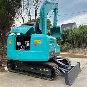 Excavatrice sur chenilles Kobelco SK75 pour travaux de terrassement, d'aménagement paysager et d'utilité publique, excavatrice hydraulique compacte - Product Image 4