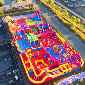 Circuito de Obstáculos Inflable Múltiple de Carnaval, Divertido Parque de Juegos Deportivos, Parque Inflable Interior, Parque Temático - Product Image 1