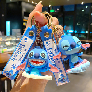 Wholesale Cute Cartoon Stitch Glass Keychains New Cross-Border Stylish Keychain Pendant for Cars and Bags Keychain Accessories