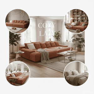 Multi-Functional Rabbit Hair Compressed Sectional <b>Sofa</b>, 2-Seat Jumbo Tofu Block Couch with Modular & Foldable Design - Product Image 3