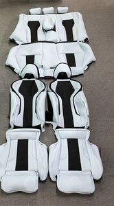 Funda Universal para <span class=keywords><strong>Asiento</strong></span> de <span class=keywords><strong>Coche</strong></span> de PVC Negra y Roja, Impermeable, de Cuero PU, Juego Completo para Audi A6 C7 C6, Funda Protectora - Product Image 2