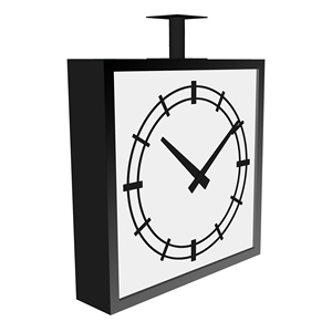 Reloj de Torre Analógico de Doble Cara, Moderno, Metálico, para Exteriores, Resistente al Agua, con Luz Nocturna - Product Image 1
