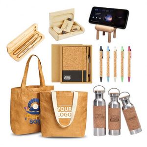 Articles d'entreprise écologiques personnalisés avec logo, bouteilles d'eau, carnets promotionnels d'entreprise, coffret cadeau - Product Image 6