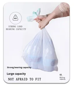 Sacs poubelles en gros avec cordon de serrage pour usage domestique, fermeture automatique, grande taille épaissie, pour le nettoyage - Product Image 2